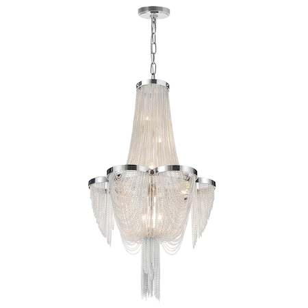 Cwi Lighting Taylor 7 Light Down Chandelier With Chrome Finish 5480P14C